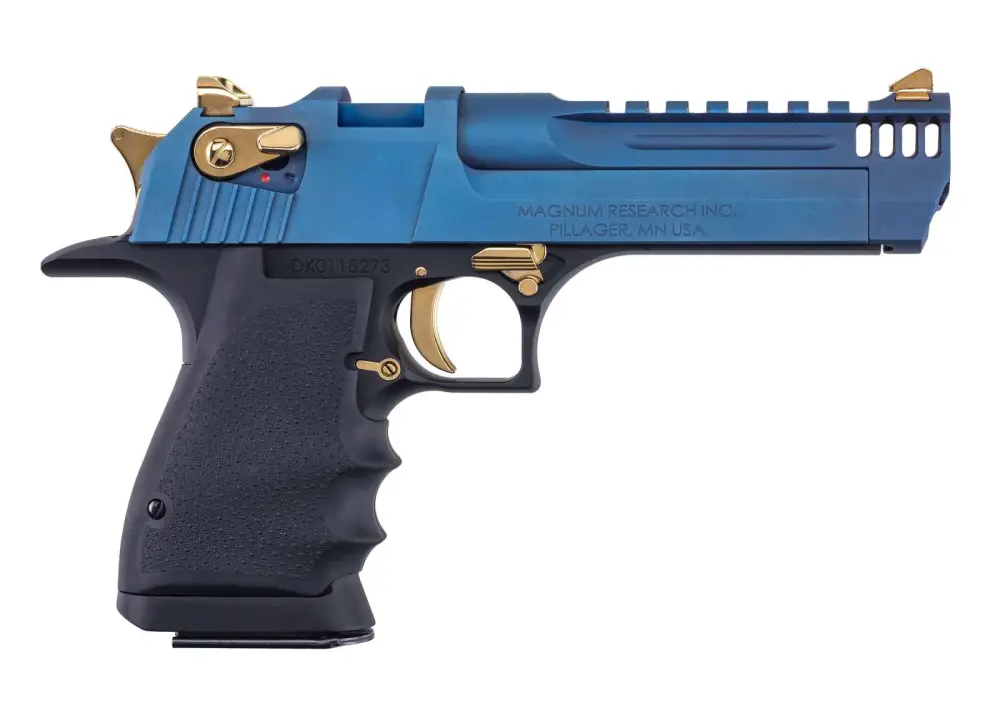 MGNM RSRCH LT WEIGHT DE50 PSTL CARBO BLUE/GOLD APPTMNTS 5" BARREL
